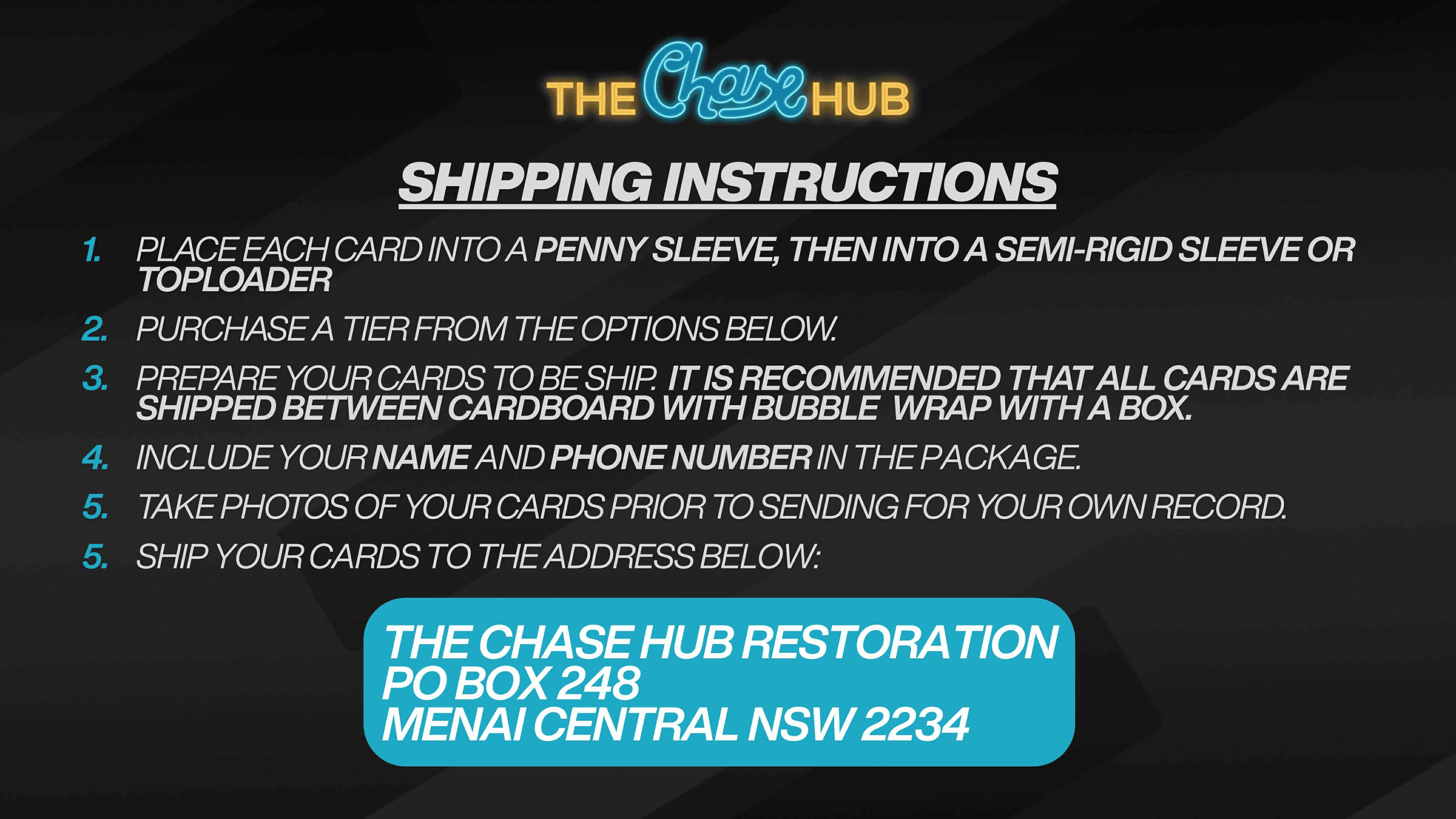 Shipping Instructions